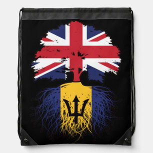 Barbados Barbadian British UK Tree Roots Flag Drawstring Bag
