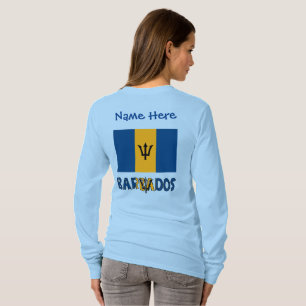 Barbados Barbadian Flag Blue Personalization T-Shirt