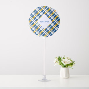Barbados Barbadian Flag Tiled Blue Personalization Balloon