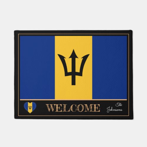 Barbados  Barbados Flag house matssports Welcome Doormat