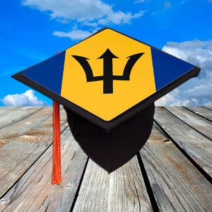 Barbados & Barbados Flag - Students /University Graduation Cap Topper