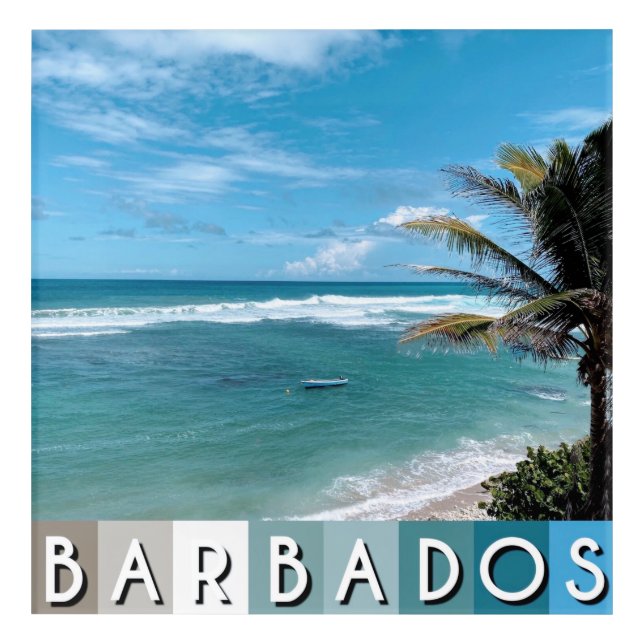 Barbados Beach Acrylic Print (Front)