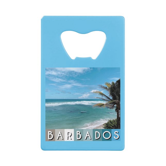 Barbados Beach Credit Card Bottle Opener (Front)