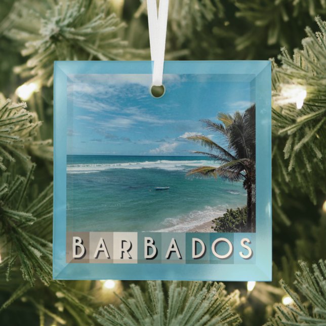 Barbados Beach Glass Ornament (Insitu)