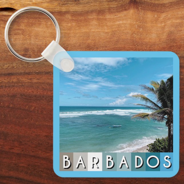 Barbados Beach Keychain (Front)