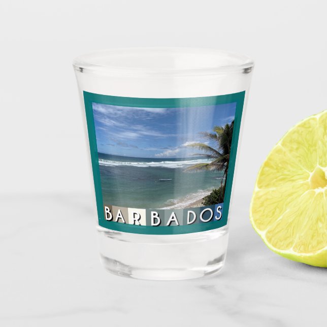Barbados Beach Shot Glass (Front)