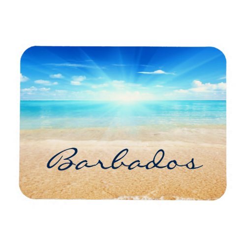 Barbados beach sunrise magnet