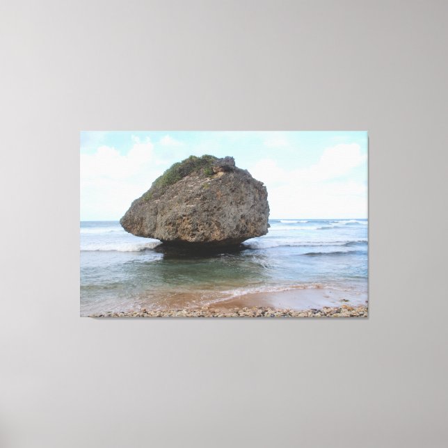 Barbados Big Rock in Bathsheba  Canvas Print (Front)