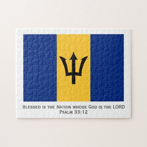 BARBADOS  Blessed Nation  BARBADIAN FLAG Jigsaw Puzzle