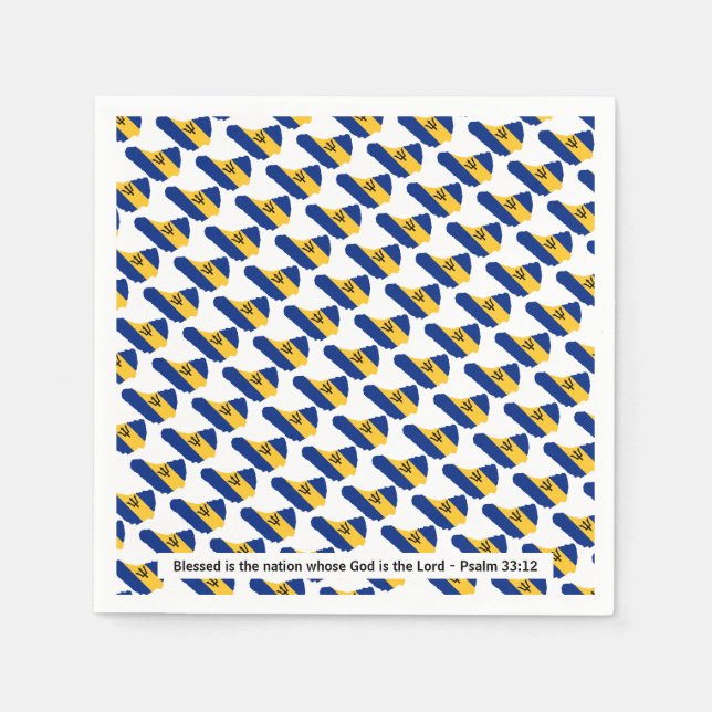 BARBADOS Blessed Nation Celebrations Paper Napkins (Front)