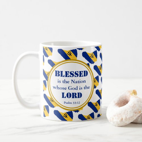 BARBADOS Blessed Nation Monogram Christian Coffee Mug