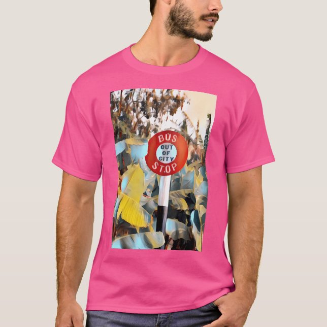 Barbados Bus Stop T-Shirt (Front)
