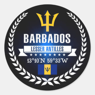 Barbados Classic Round Sticker
