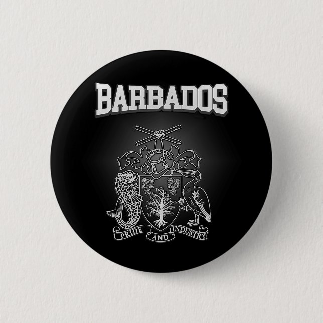 Barbados Coat of Arms Button (Front)
