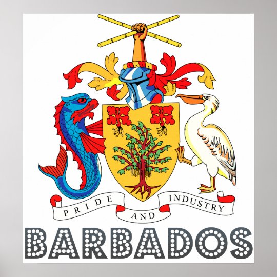 Barbados Coat of Arms Poster