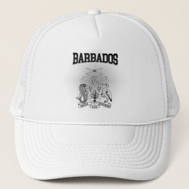 Barbados Coat of Arms Trucker Hat (Front)