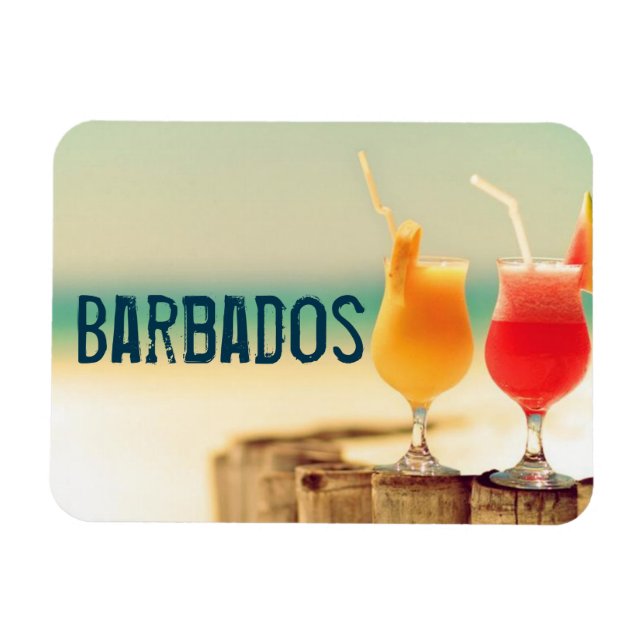Barbados cocktails magnet (Horizontal)