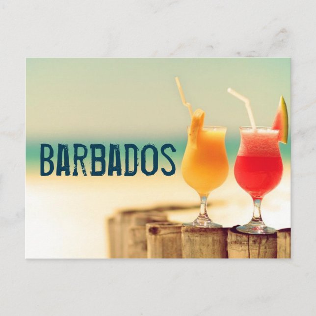 Barbados cocktails postcard (Front)