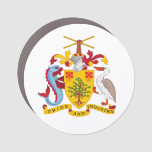 Barbados country coat arms symbol emblem flag car magnet
