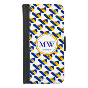 BARBADOS Custom Monogram Scripture Samsung iPhone 8/7 Wallet Case