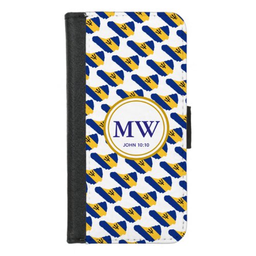 BARBADOS Custom Monogram Scripture Samsung iPhone 87 Wallet Case