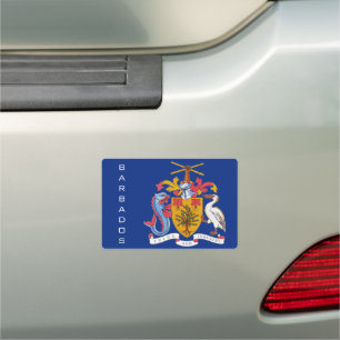 barbados emblem car magnet