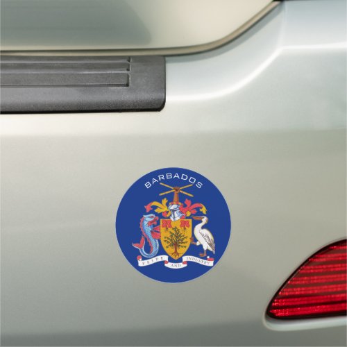 barbados emblem car magnet