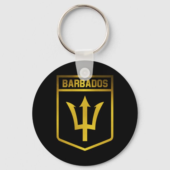 Barbados Emblem Keychain (Front)