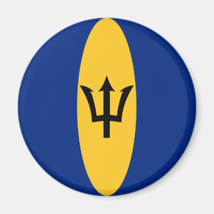 Barbados Fisheye Flag Magnet