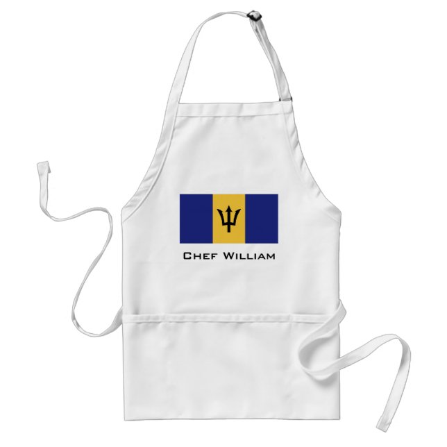 Barbados Flag Adult Apron (Front)