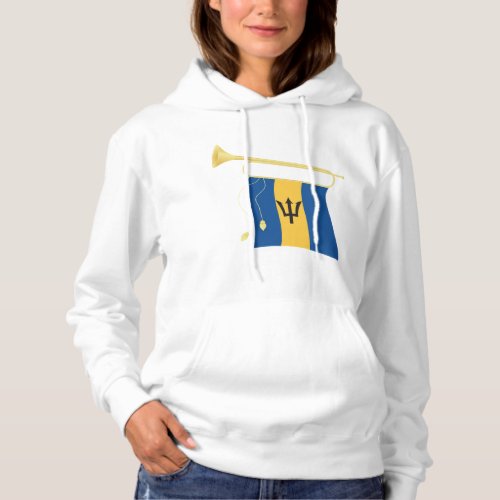 Barbados Flag And Bugle Hoodie