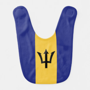 Barbados flag baby bib