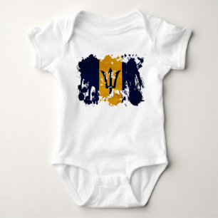 Barbados Flag Baby Bodysuit