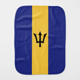 Barbados flag baby burp cloth