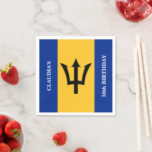 Barbados Flag Barbadian Birthday Party Napkins