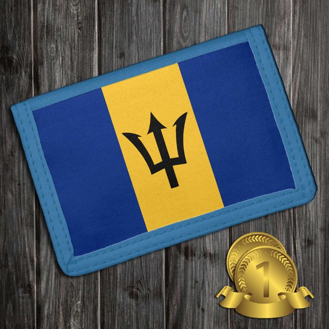 Barbados flag & Barbados fashion patriots /sports Trifold Wallet (Creator Uploaded)