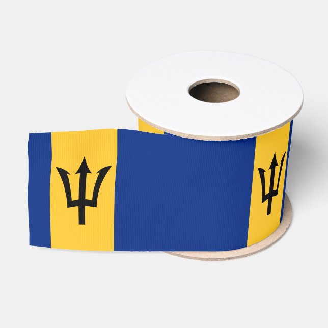 Barbados Flag & Barbados travel, holiday/sports Grosgrain Ribbon (Spool)