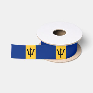 Barbados Flag & Barbados travel, holiday/sports Satin Ribbon