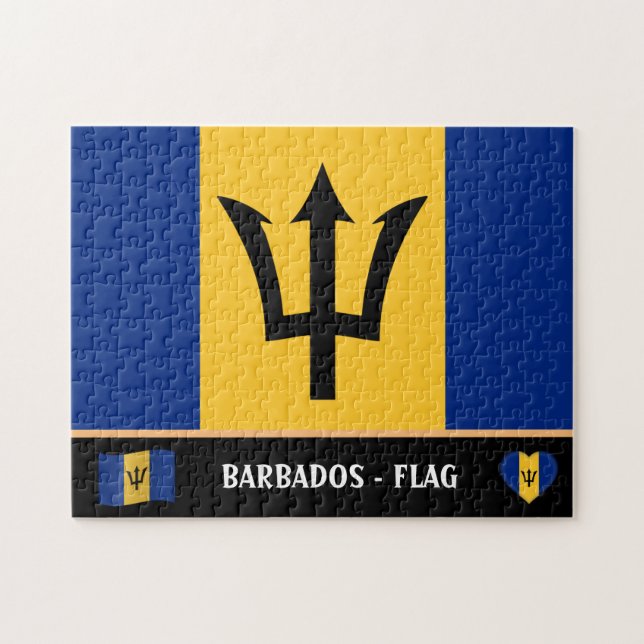 Barbados Flag & Barbadosan country / Barbados Jigsaw Puzzle (Horizontal)