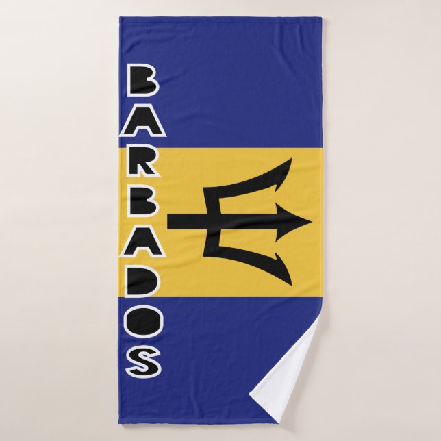 Barbados Flag Bath Towel (Bath Towel)