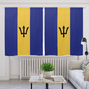 Barbados flag blackout curtains