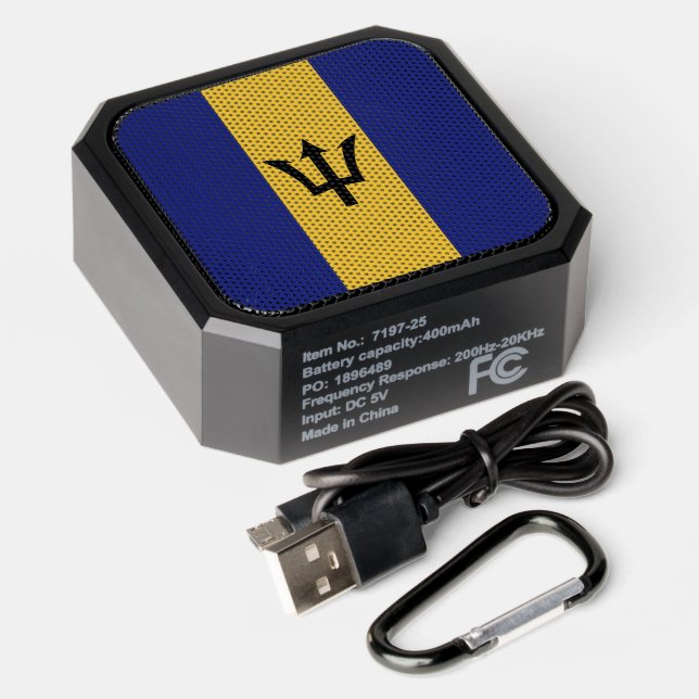 Barbados flag bluetooth speaker (Laydown)