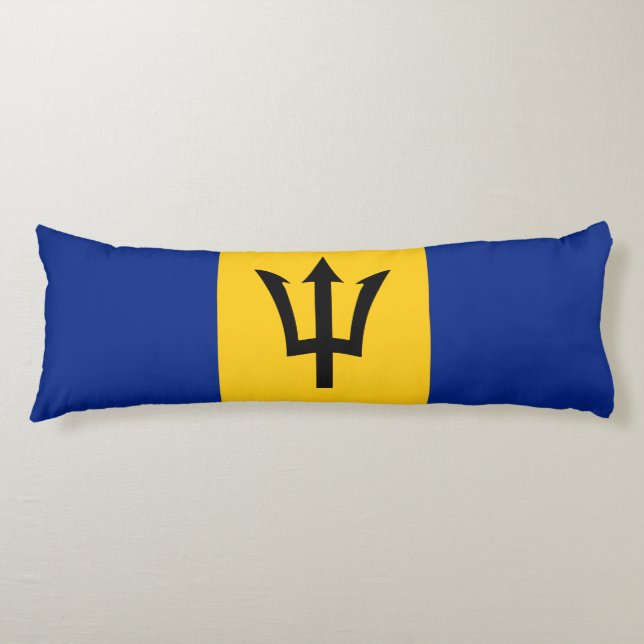 Barbados  Flag Body Pillow (Front)