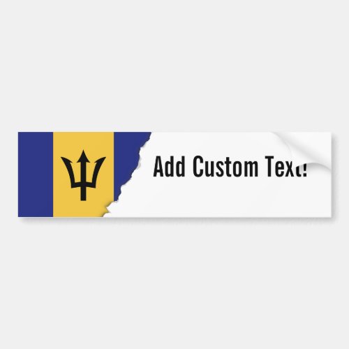 Barbados Flag Bumper Sticker