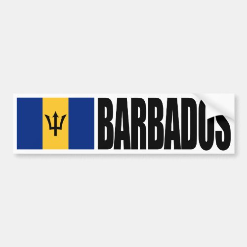 Barbados Flag Bumper Sticker