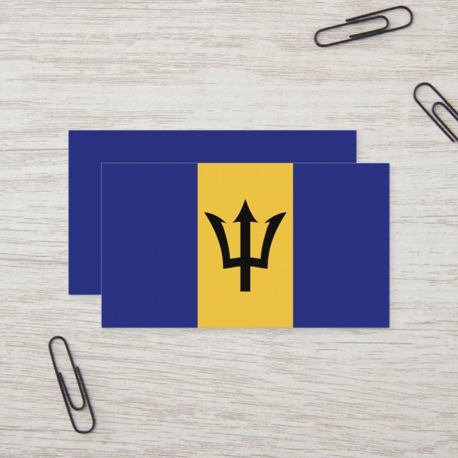 Barbados flag business card (Front/Back In Situ)