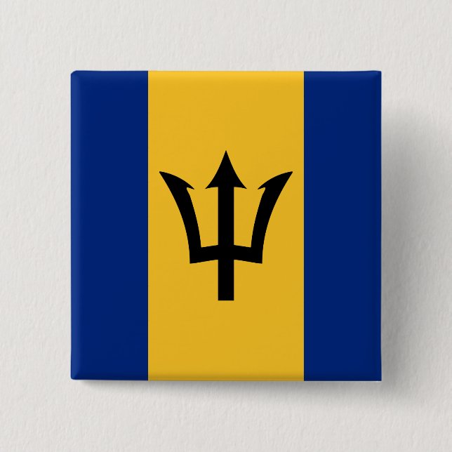 Barbados Flag Button (Front)
