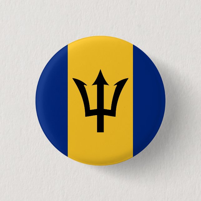 Barbados Flag Button (Front)
