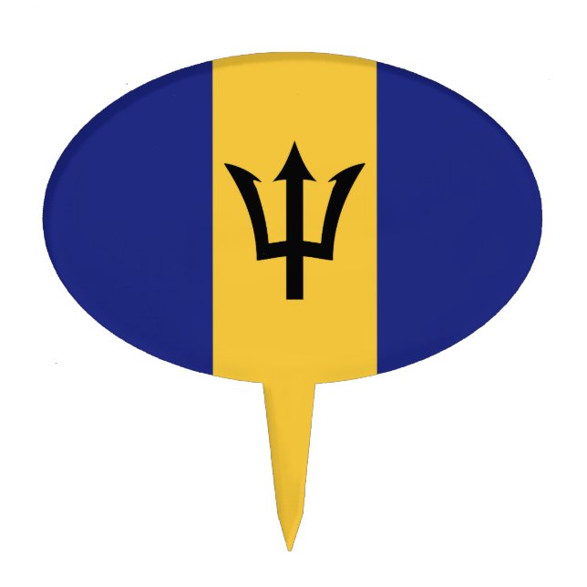 Barbados flag cake topper (Front)