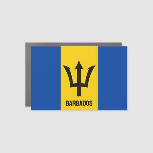 Barbados Flag Car Magnet